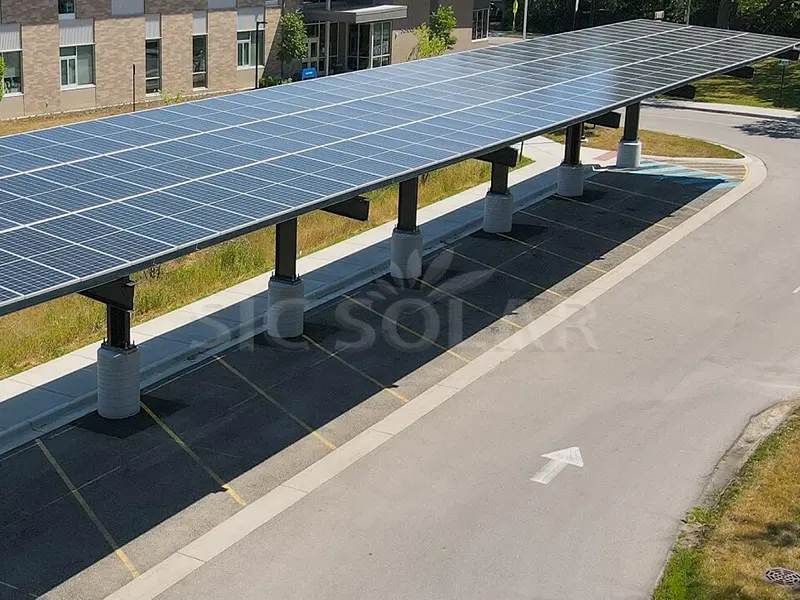 미국의 100KW 태양열 간이 차고 구조