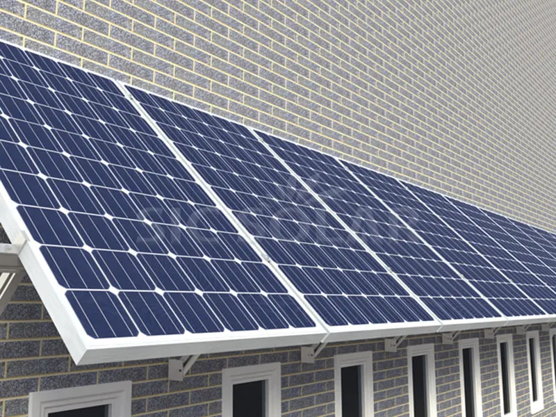 독일의 10KW 태양광 패널 벽 장착 시스템