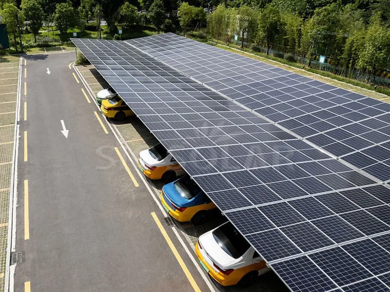 필리핀의 250KW 방수 간이 차고 태양 광 설치 시스템