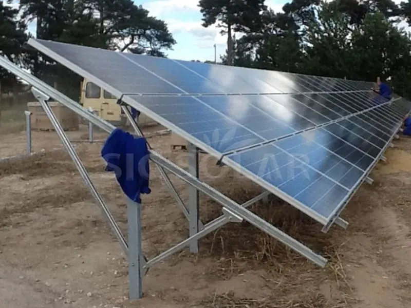 인도네시아의 50KW Solar Y 유형 지상 장착 시스템