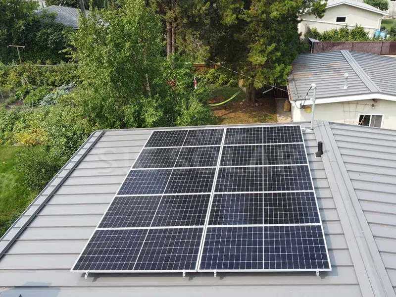 캐나다의 5KW 태양광 패널 금속 지붕 틸트 마운트